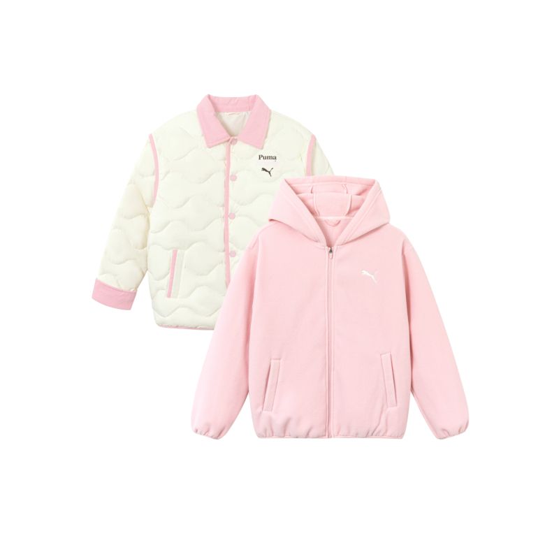 

Пуховик 2 предмета теплый, универсальный комплект kids' PUMA, розовый