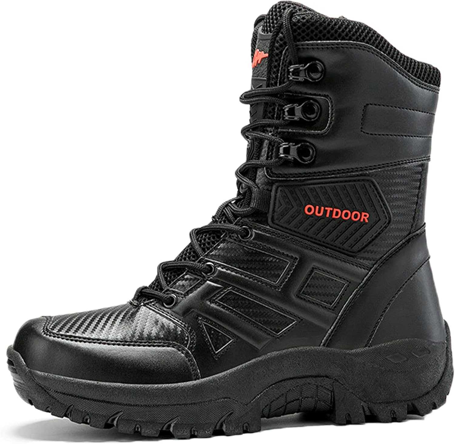 

Мужские кроссовки hongrenamz для ходьбы, высокие, для походов, легкие треккинговые, для улицы и спорта, размер EU43/US9, черный