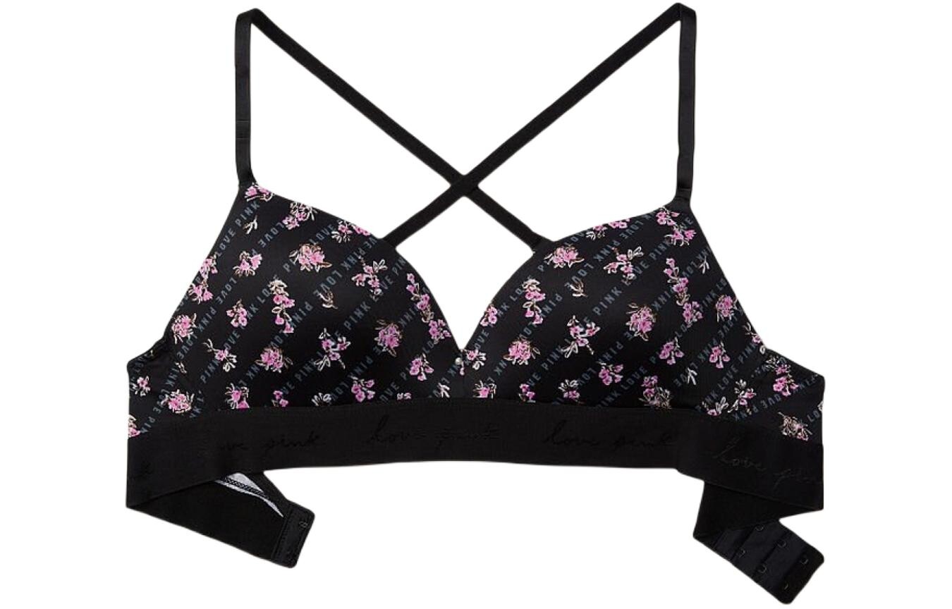 

Женский бюстгальтер Victoria's Secret, цвет Black flowers