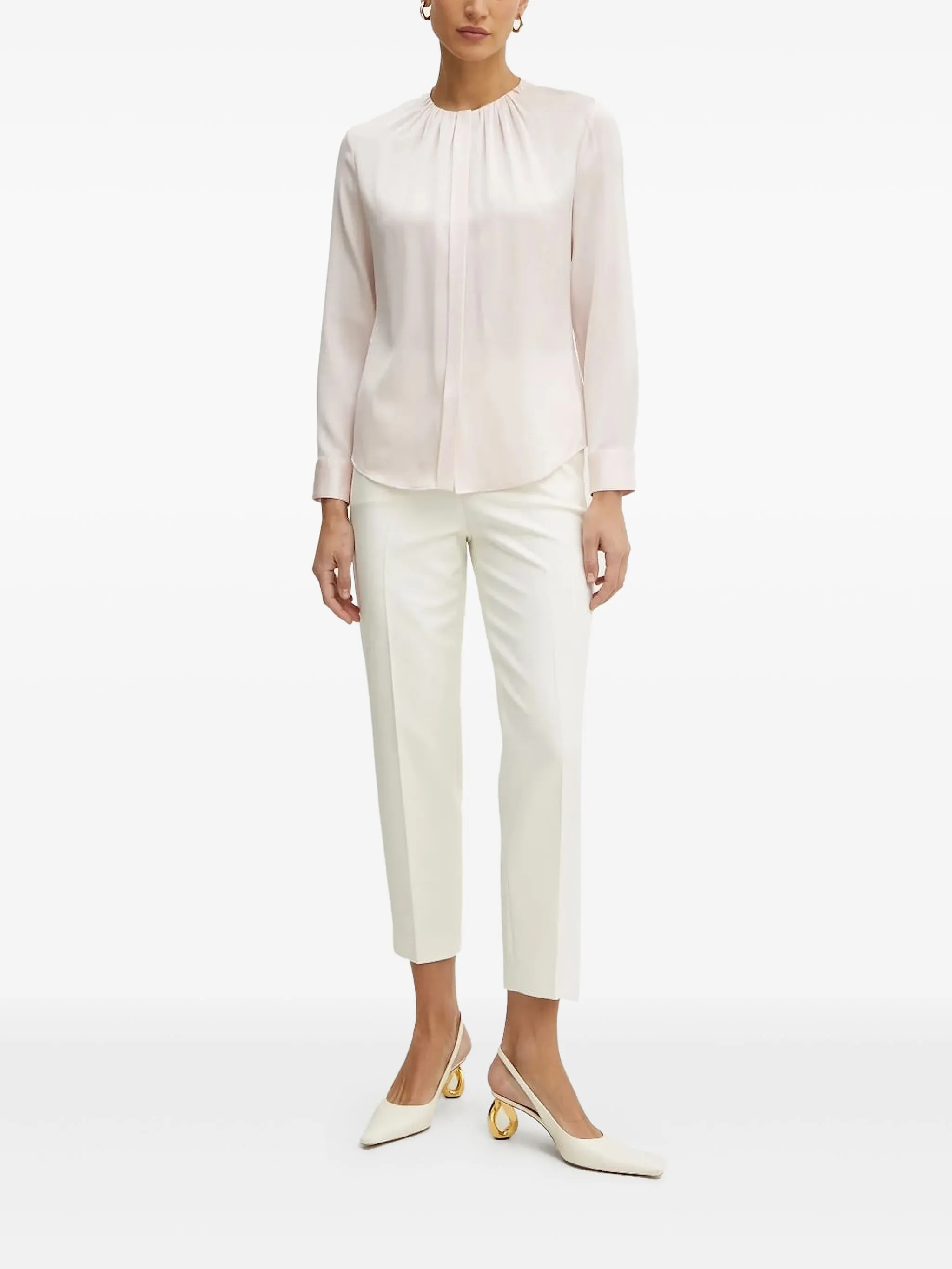 

Рубашка со складками Boss, розовый