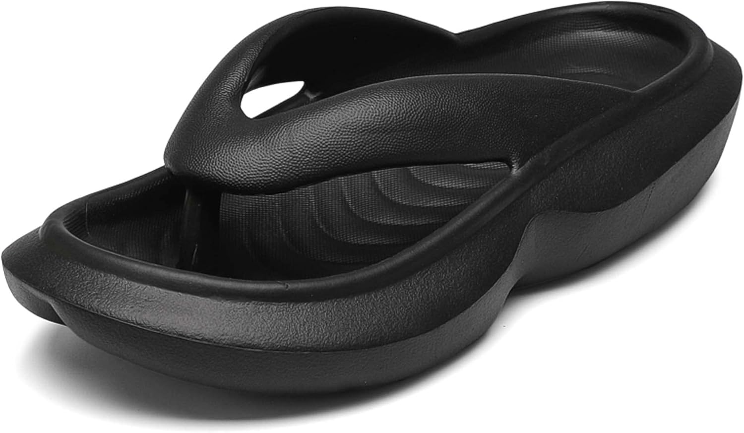 

Летние мужские сандалии-вьетнамки, толстая подошва для любителей, мягкая подошва, фиксатор для стопы, сланцы с фиксацией на пальце, удобные, дышащие, мягкие, повседневные, противоскользящие, износостойкие Generic, черный