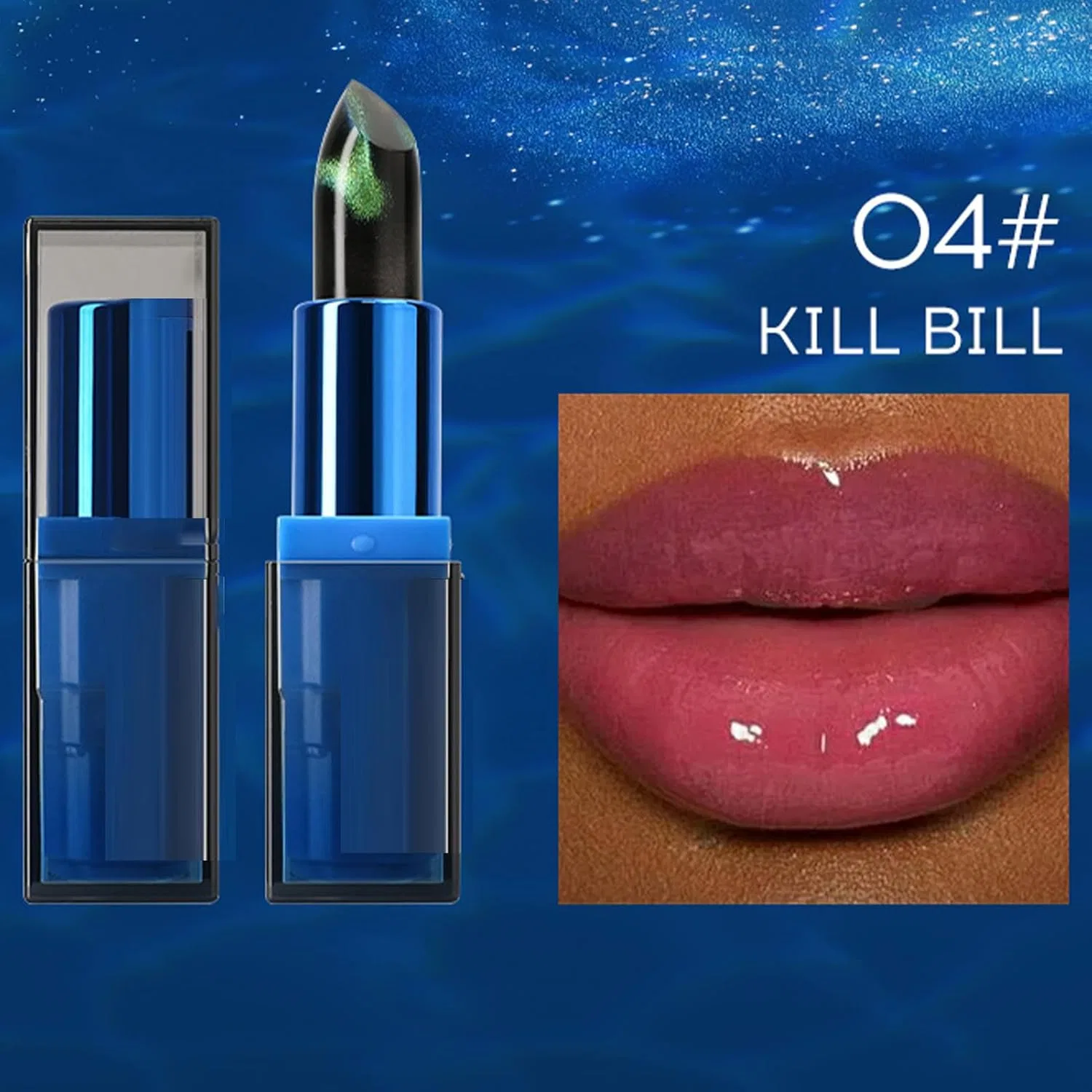 Блеск для губ Color Changing Lip Gloss с термочувствительным эффектом, увлажняющий, 1 шт — фото 4