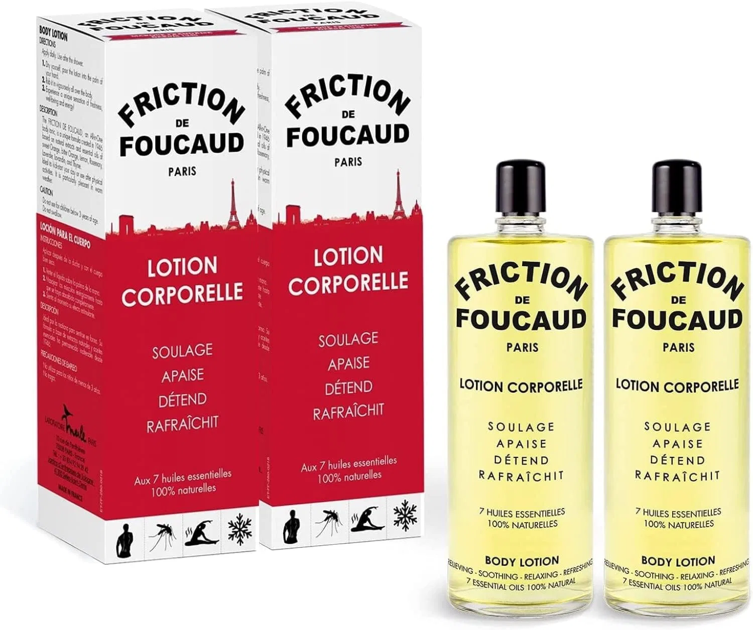 Лосьон для тела Foucaud с эфирными маслами, 2 x 500 мл Foucaud