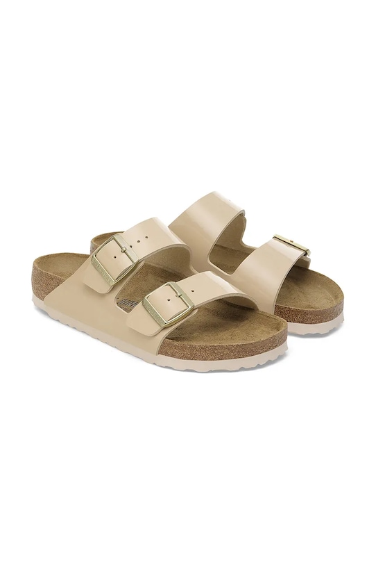 Шлепанцы Arizona с глянцевым покрытием Birkenstock, бежевый — фото 4