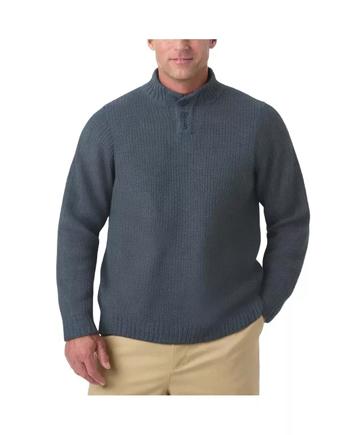 

Свитер Big & Tall Henley Shaker KingSize, синий