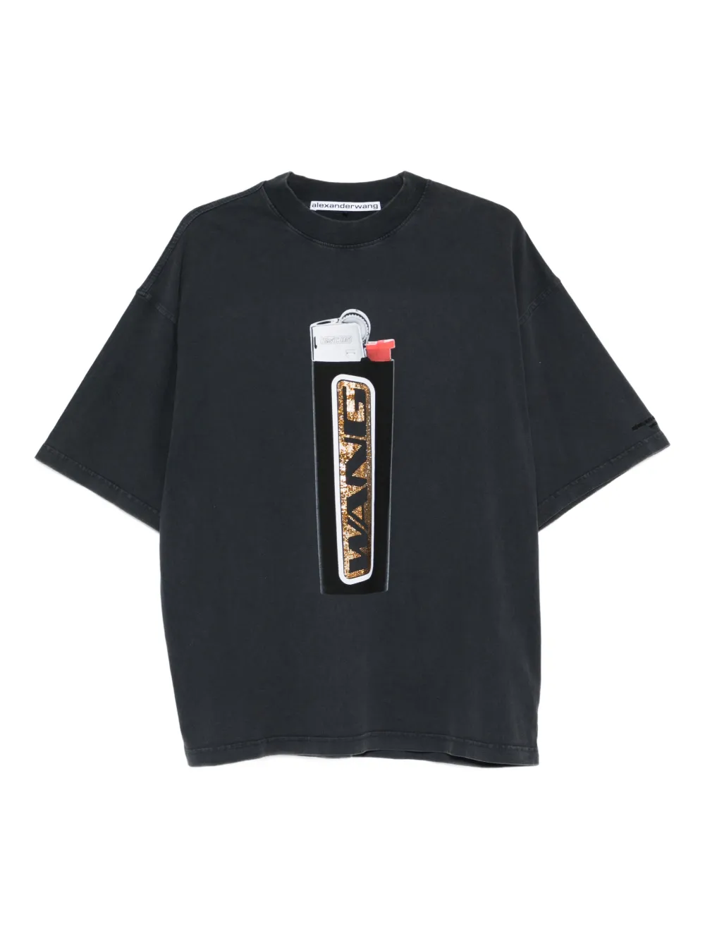 

Футболка с принтом Alexander Wang, серый