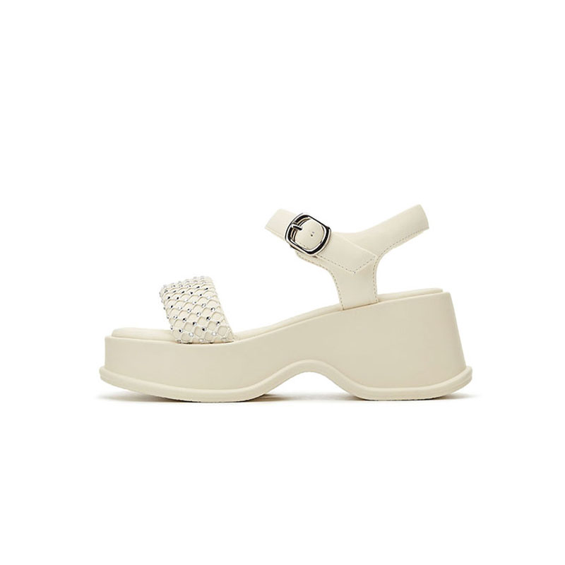 DAPHNE Женские сандалии на одной застежке бежевые, цвет Beige