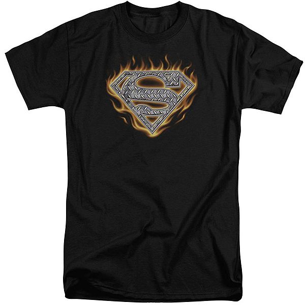 

Футболка с длинным рукавом Superman steel fire shield adult tall Licensed Character