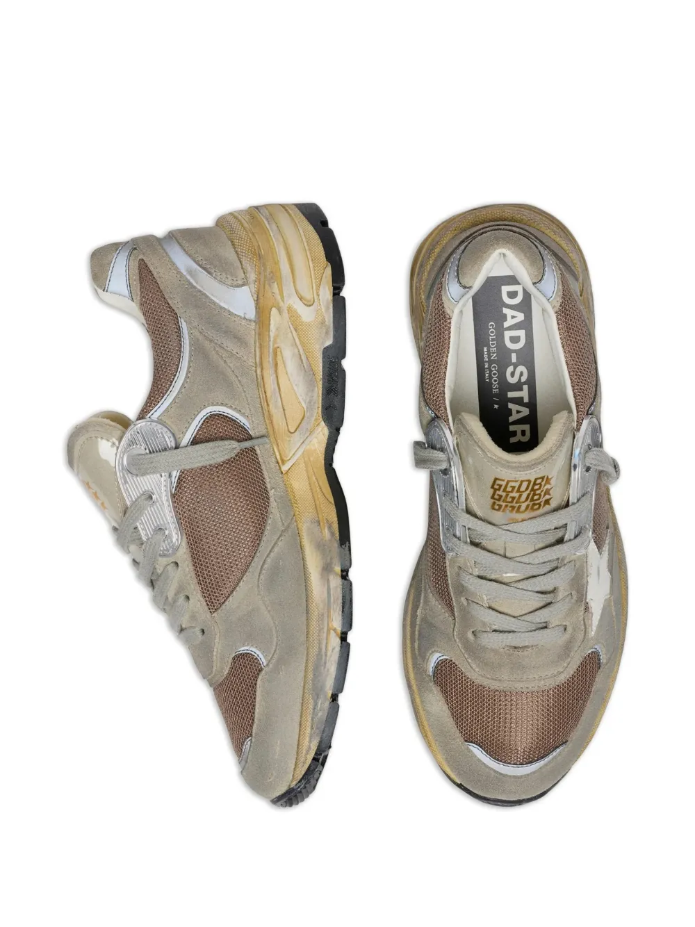 Декорированные кеды на шнуровке Golden Goose, серый — фото 3