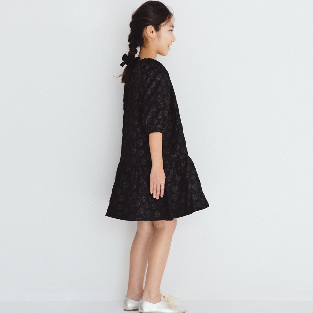 Платье Канеко Ая/Пышное жаккардовое платье Branshes, black — фото 3