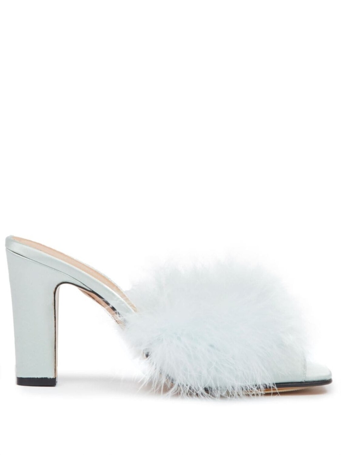 

Maison Margiela атласные мюли Feather 90, синий
