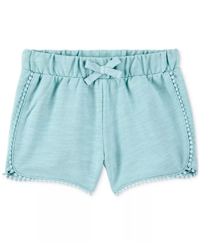 

Шорты для девочек Toddler Girls Cotton Pom-Pom Dolphin с помпонами Carter's, синий