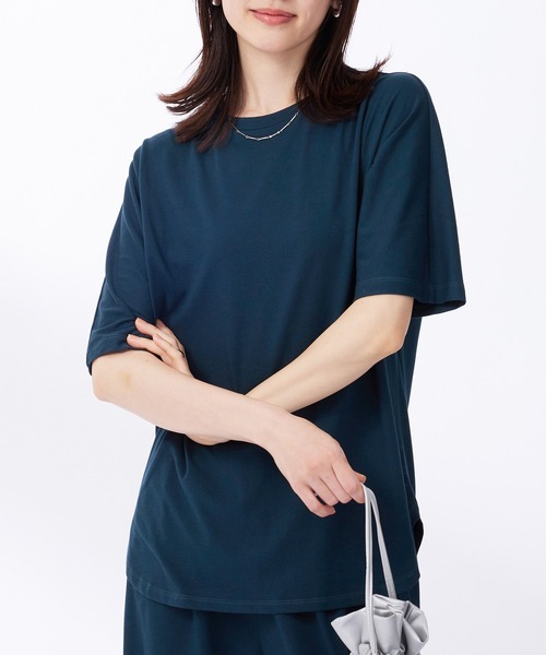 

Футболка из смесового хлопка с закругленным низом BELLUNA PLUS, бирюзовый, Зеленый, Футболка из смесового хлопка с закругленным низом BELLUNA PLUS, бирюзовый