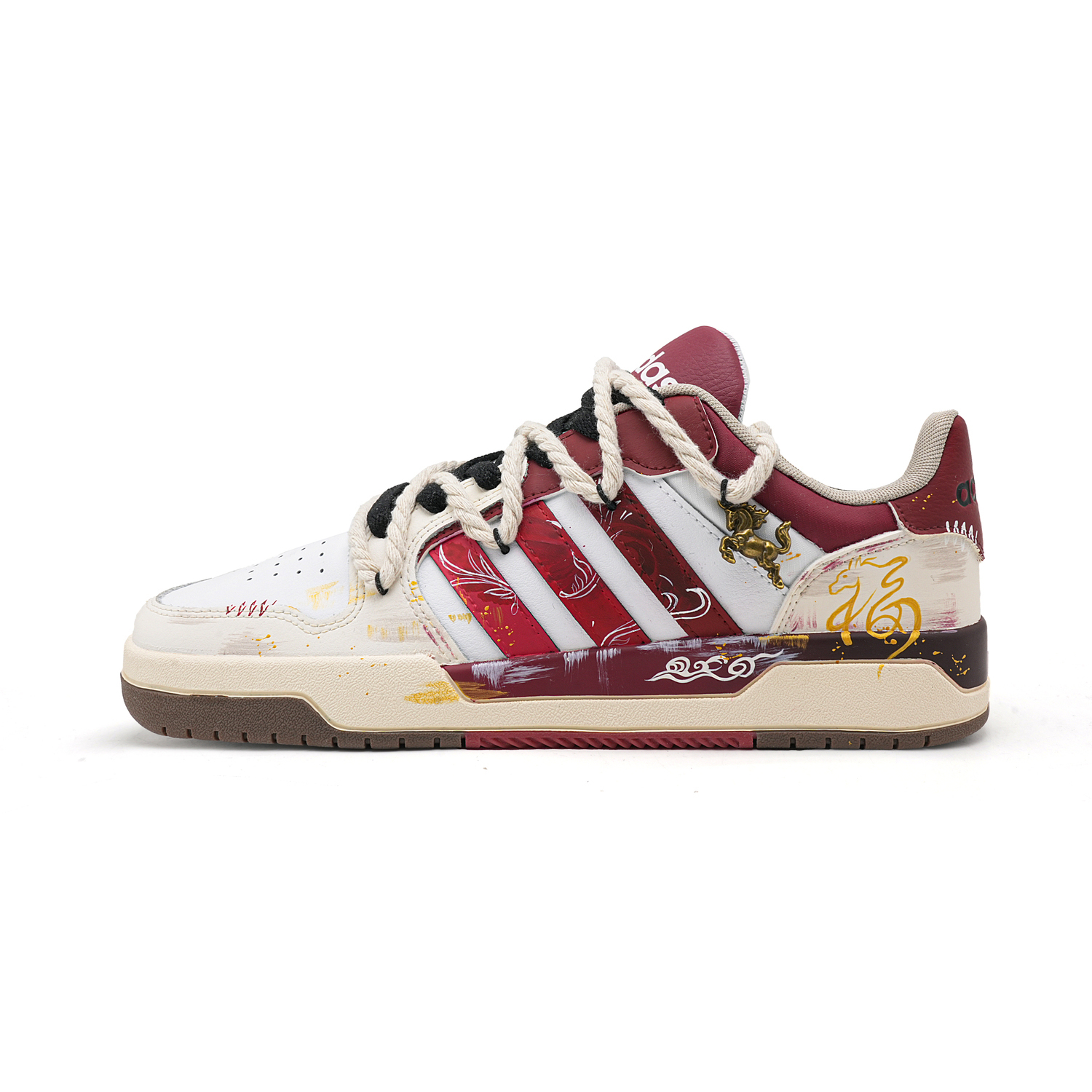 

Adidas ENTRAP Low top Skateboard Shoes Unisex белый красный золотой