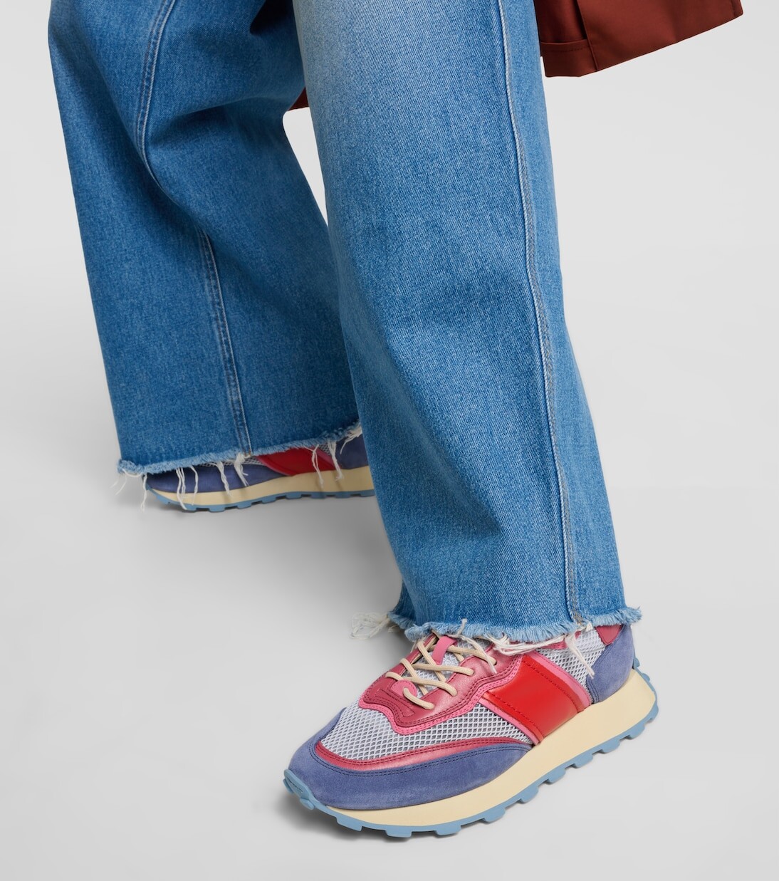 Кроссовки с отделкой из замши и кожи Tod'S, мультиколор — фото 4