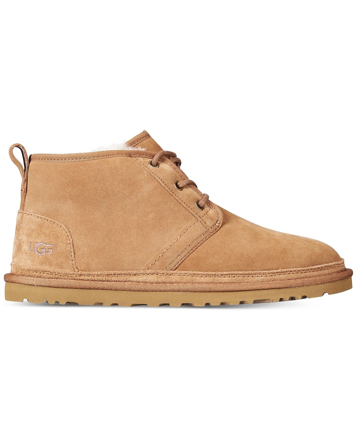 Ботинки мужские UGG низкие на шнуровке, коричневый — фото 2