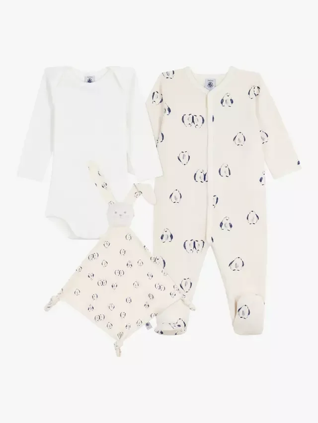 Подарочный набор детских хлопковых боди, белый Petit Bateau