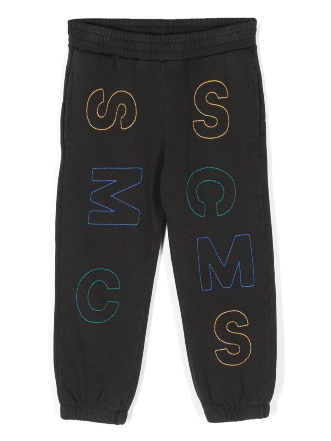 

Stella McCartney Kids спортивные брюки с вышитым логотипом, черный