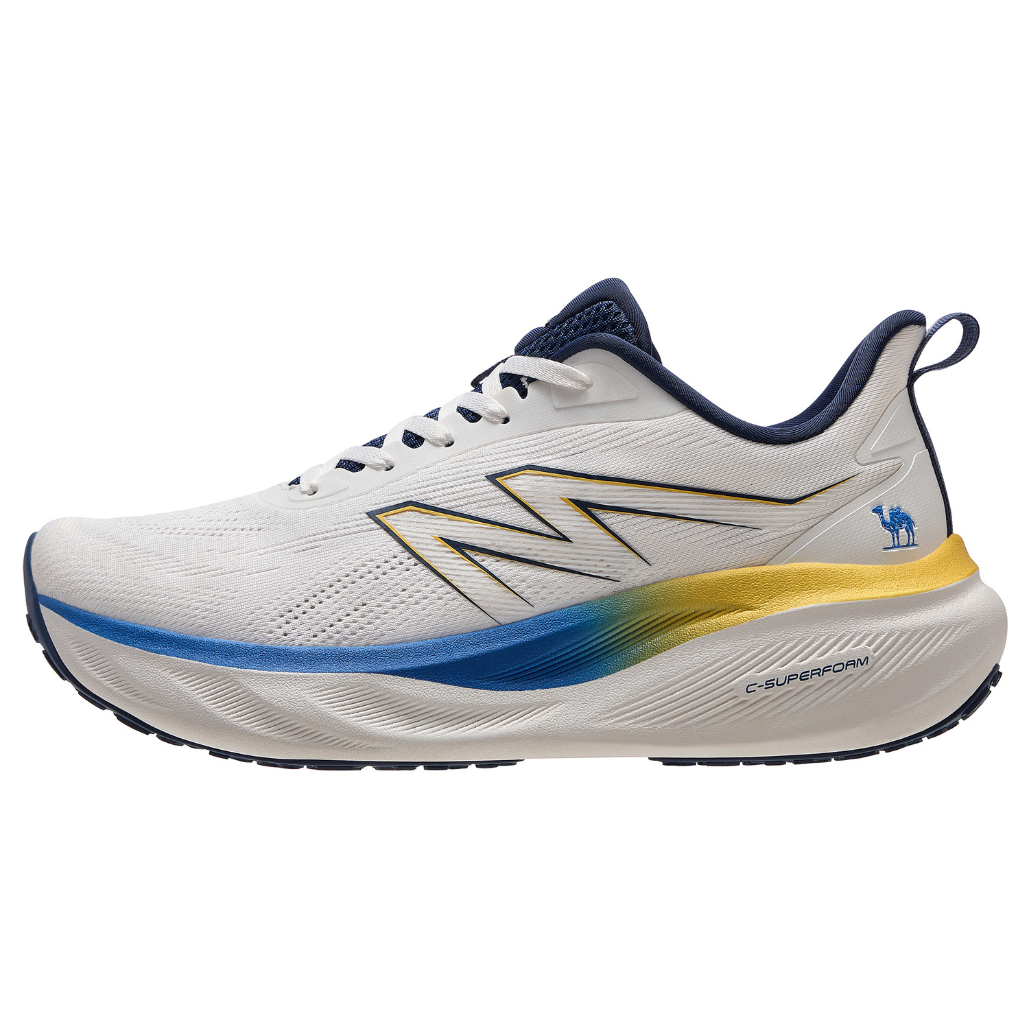 

CAMEL Антискользящие и износостойкие дышащие низкие повседневные беговые кроссовки мужские белый/новый чернильно-синий, цвет White/New Ink Blue