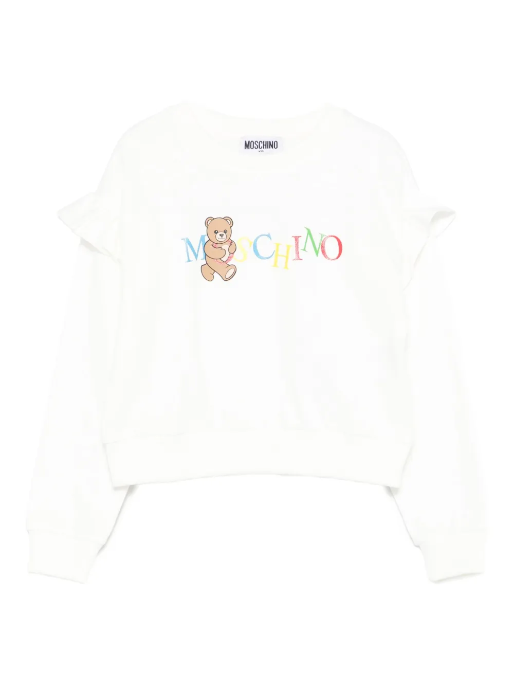 

Толстовка с оборками Moschino Kids, белый