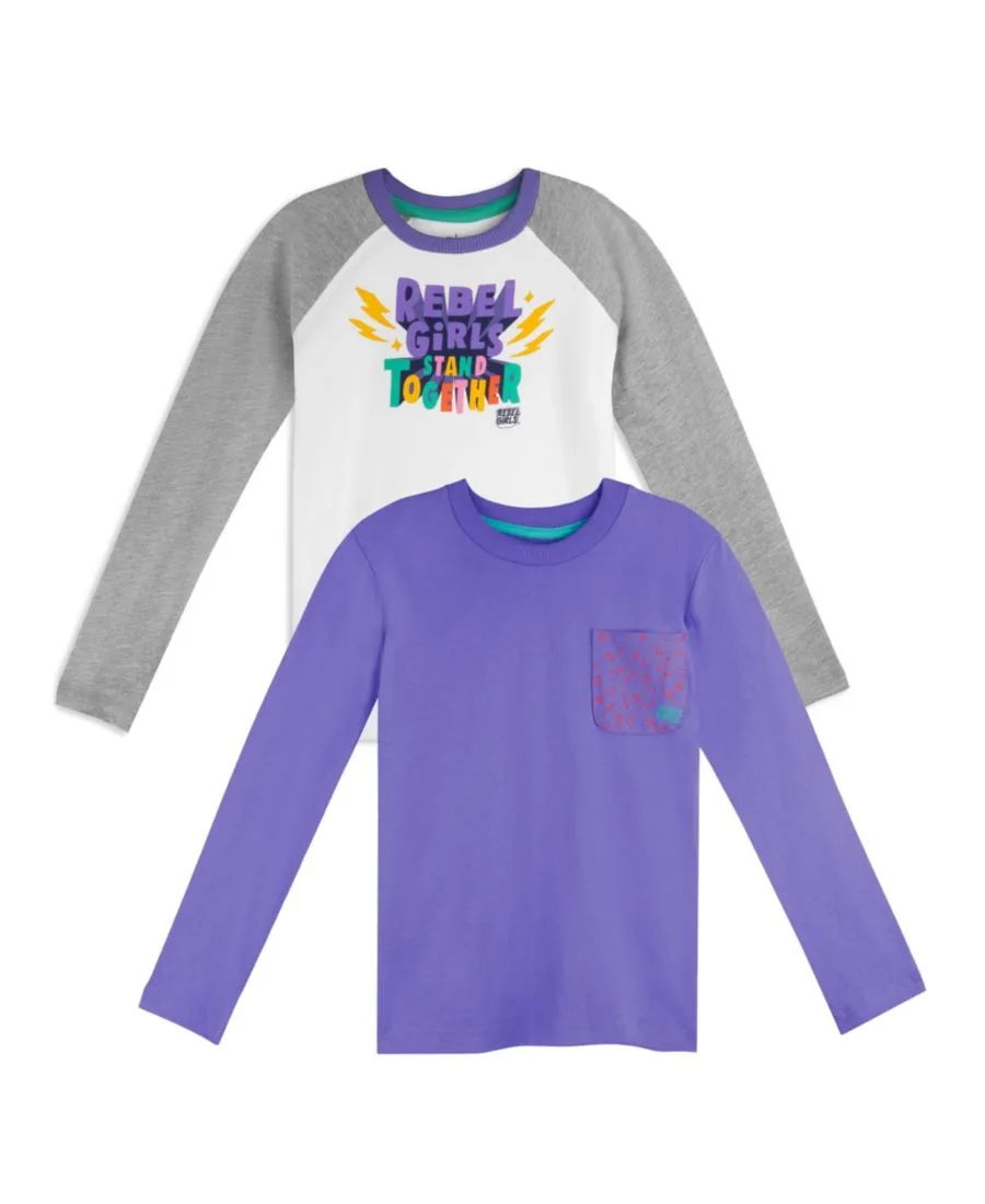 Комплект из двух футболок с длинным рукавом Girls Rebel Fair Trade из органического хлопка Mightly, Open Miscellaneous