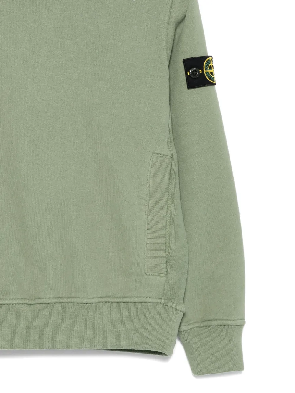 Худи с карманом-муфтой Stone Island Junior, зеленый — фото 3