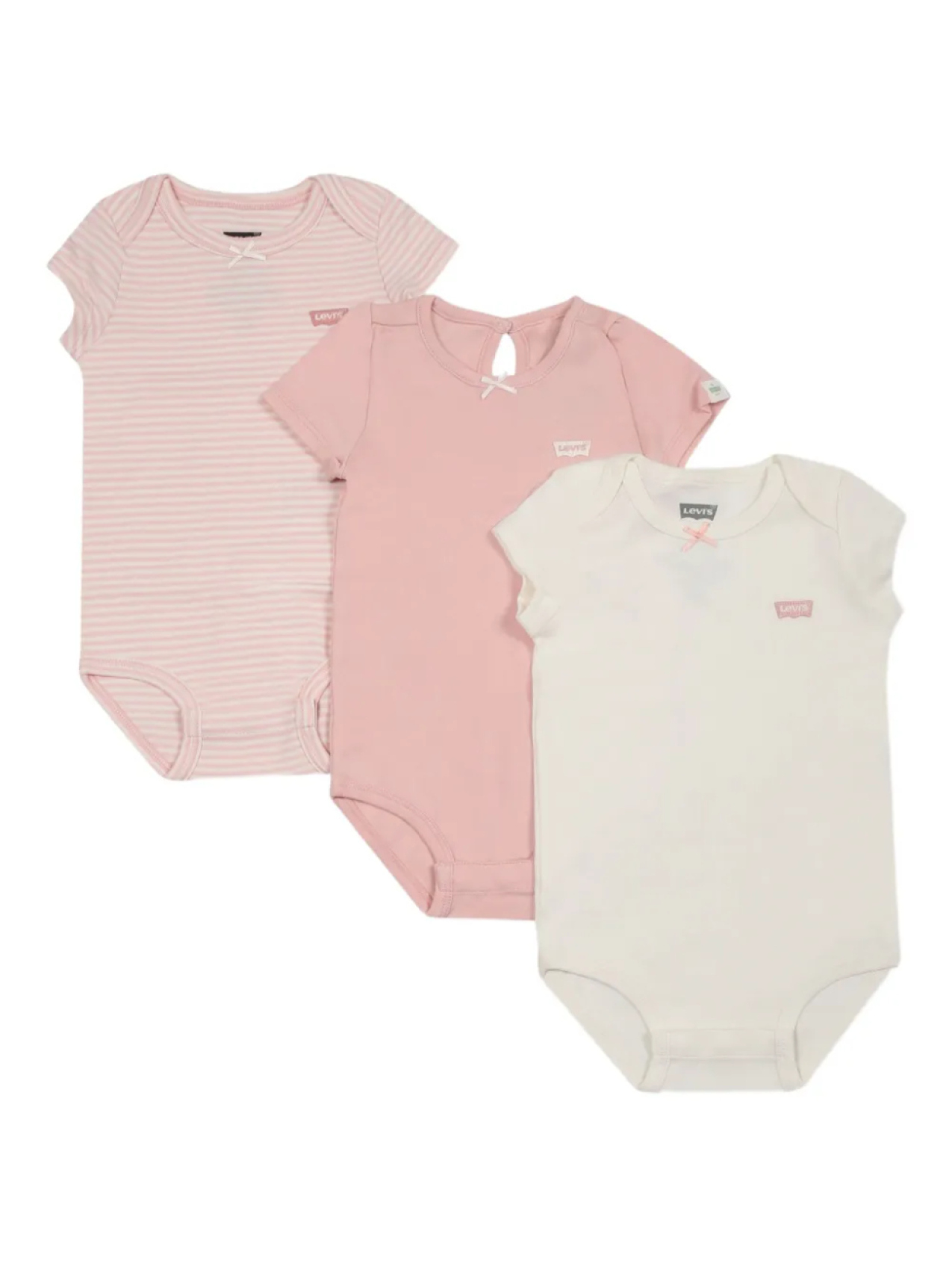 

Комплект для вышивания ребенка с вышитым логотипом Levi's Kids, розовый