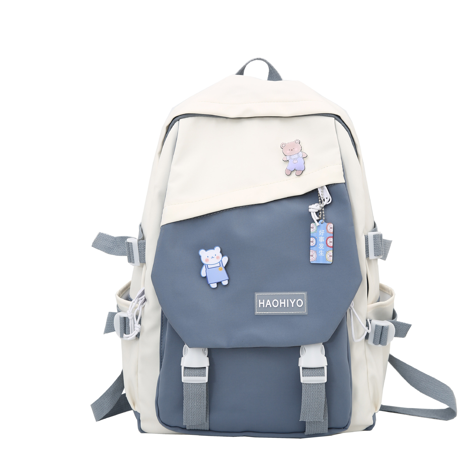 

Banyanu Нейлоновый холщовый рюкзак среднего размера унисекс черный зеленый фиолетовый синий, Blue+Badge