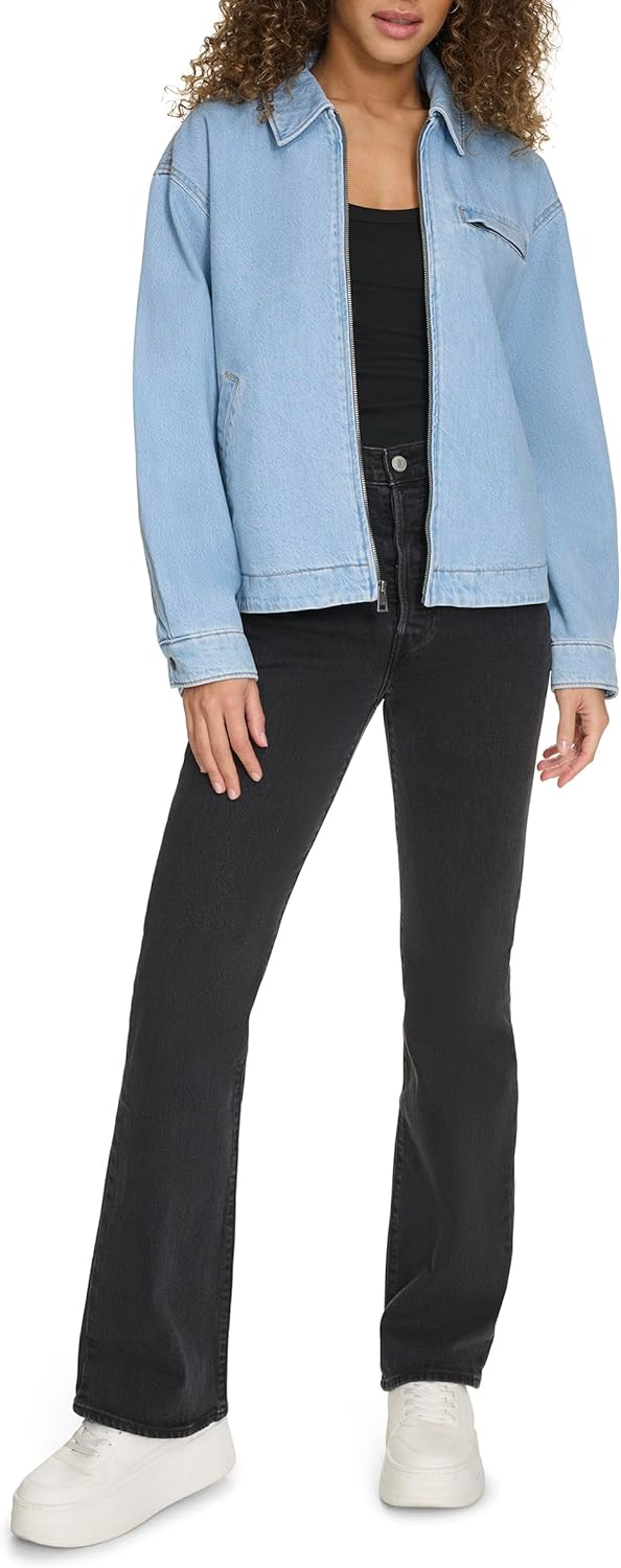 Женская куртка Levi's на молнии с воротником, синий — фото 2