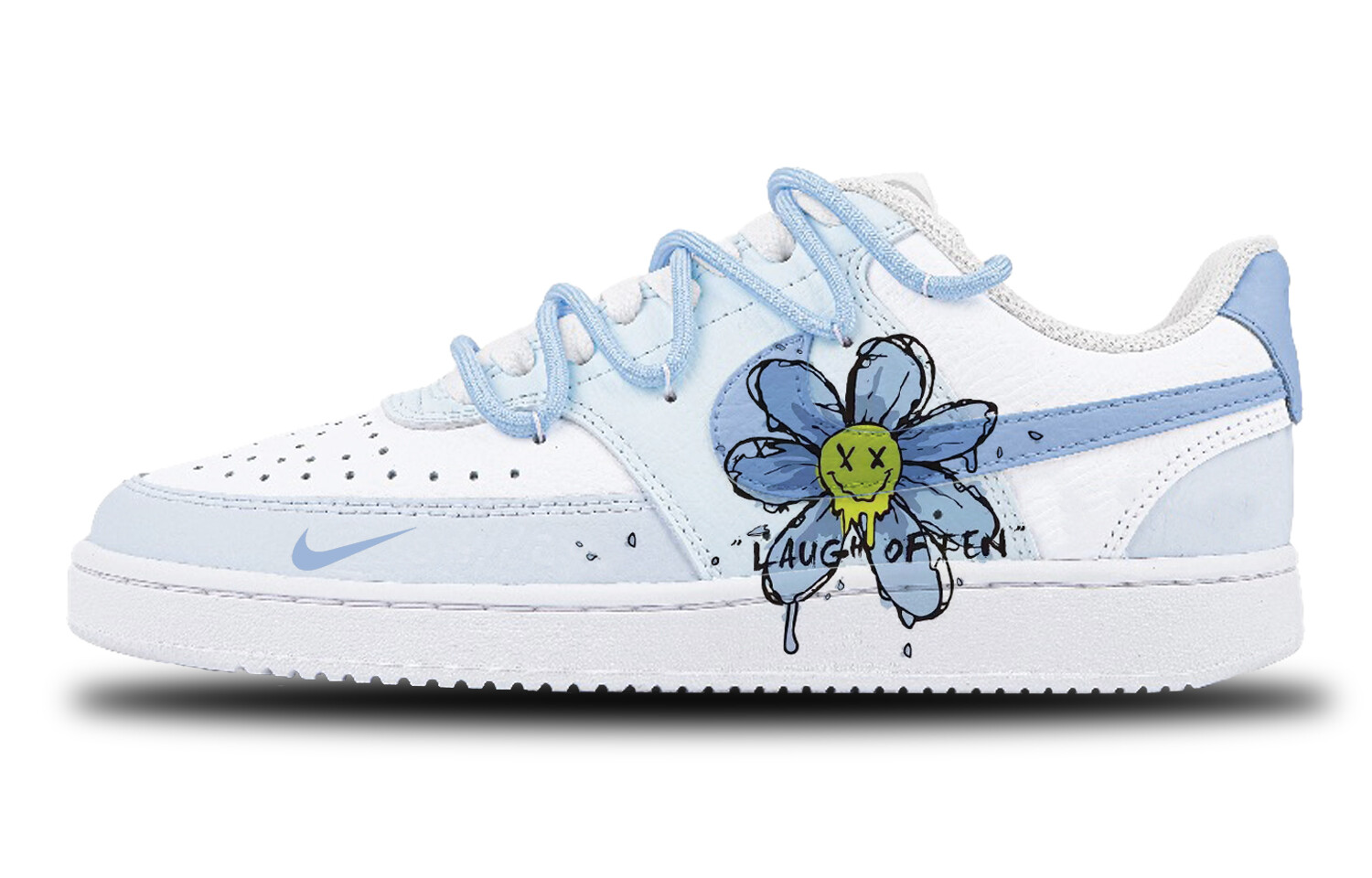 

Кроссовки для скейтборда Court Vision 1 женские, низкие, синий Nike