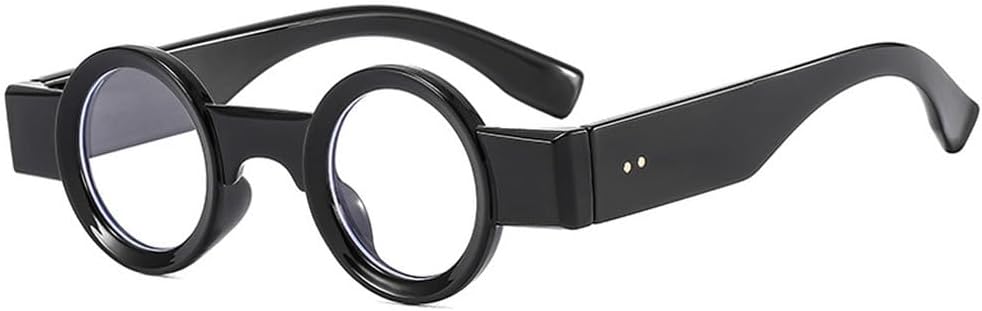 

Популярные модные маленькие круглые солнцезащитные очки для женщин в стиле ретро-панк, солнцезащитные очки UV400 для мужчин, прозрачные линзы Ocean, модные солнцезащитные очки с заклепками WNCKSQ, Black Clear