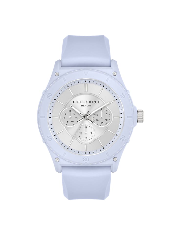 

LIEBESKIND BERLIN Многофункциональные эффектные часы светло-голубого цвета