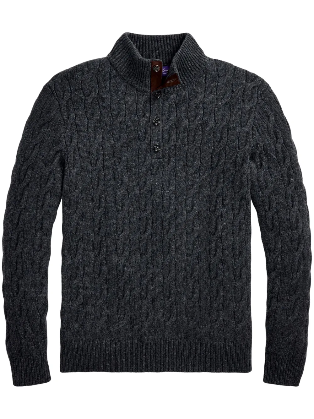 

Свитер фактурной вязки Ralph Lauren Purple Label, серый