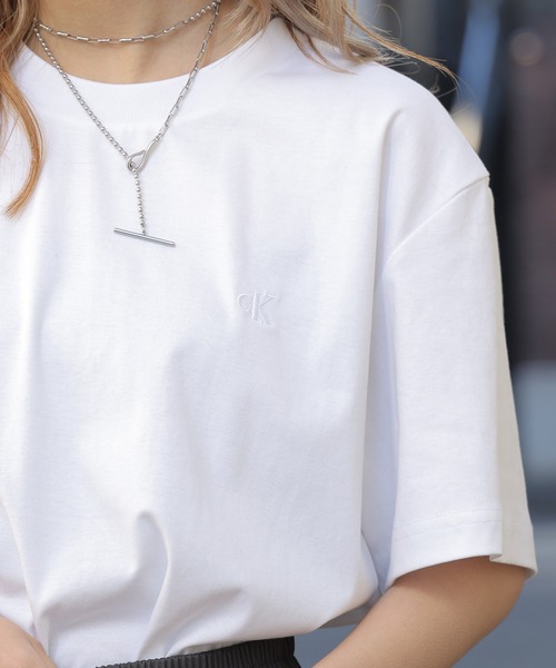 

Футболка из жидкого хлопка Calvin Klein, белый