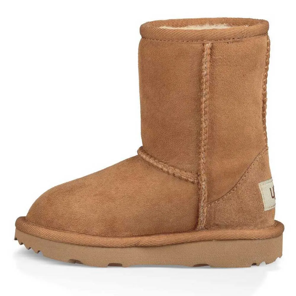 Детские сапожки Ugg Kids Classic II замшевые из овчины, коричневый — фото 4