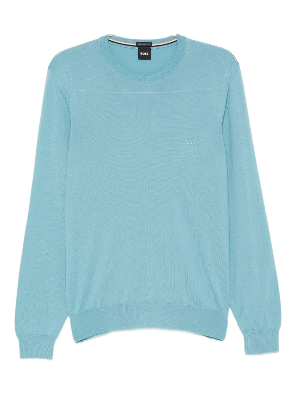 

Свитер с вышитым логотипом BOSS, синий