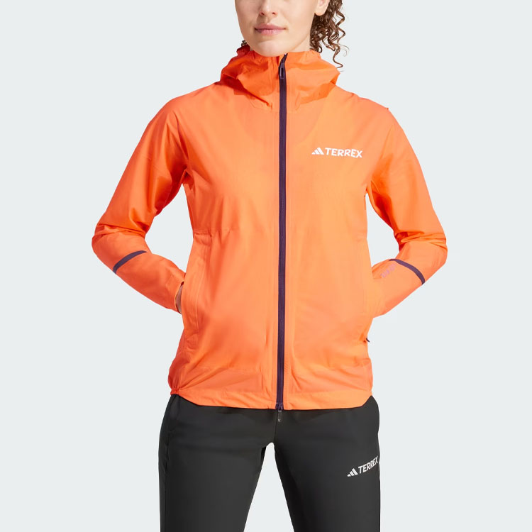 Adidas Terrex Xperior 2.5l Light Rain.Rdy Куртка Женская Половина Ударный Оранжевый — фото 3