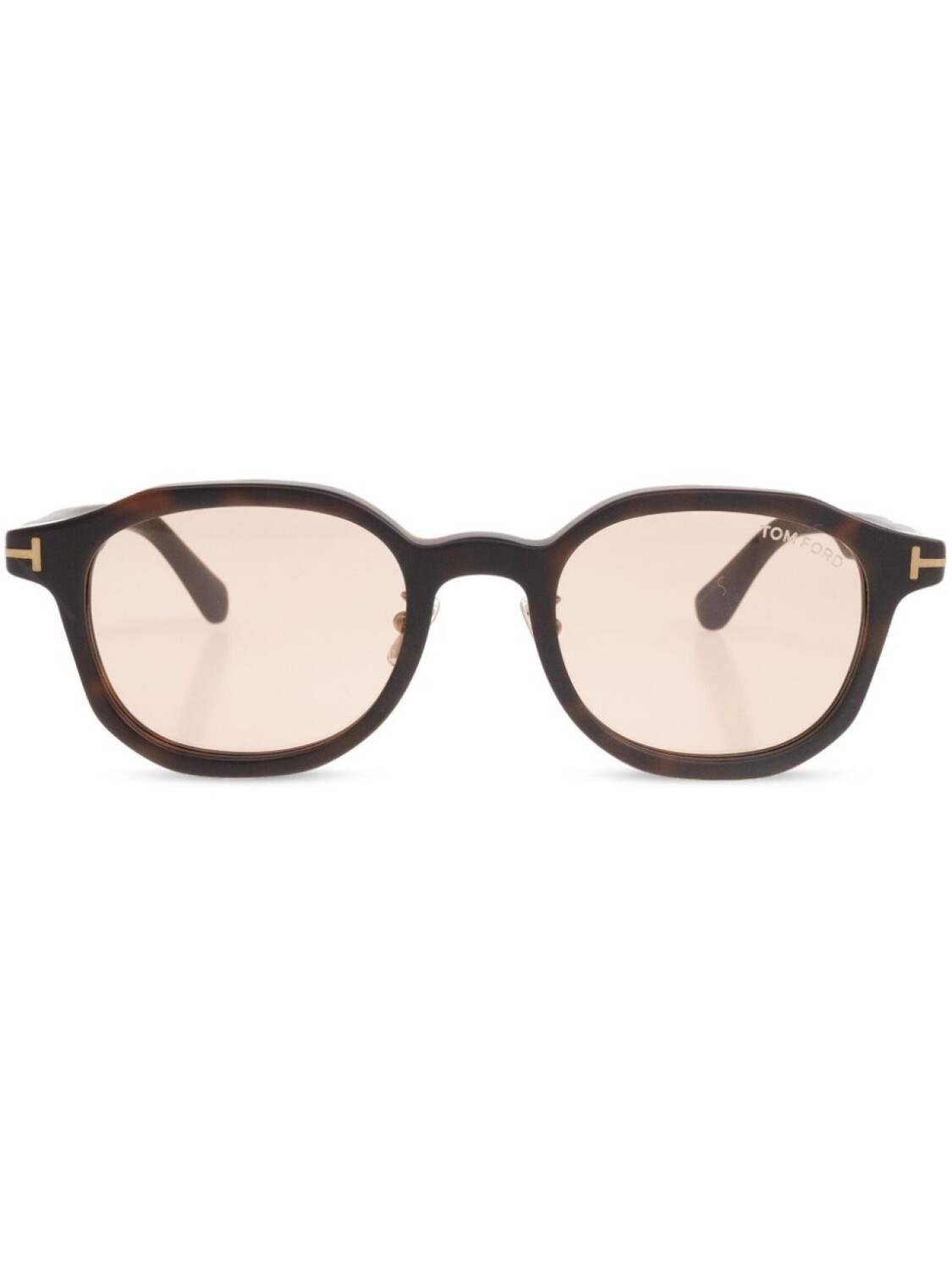 

TOM FORD Eyewear солнцезащитные очки в круглой оправе, коричневый