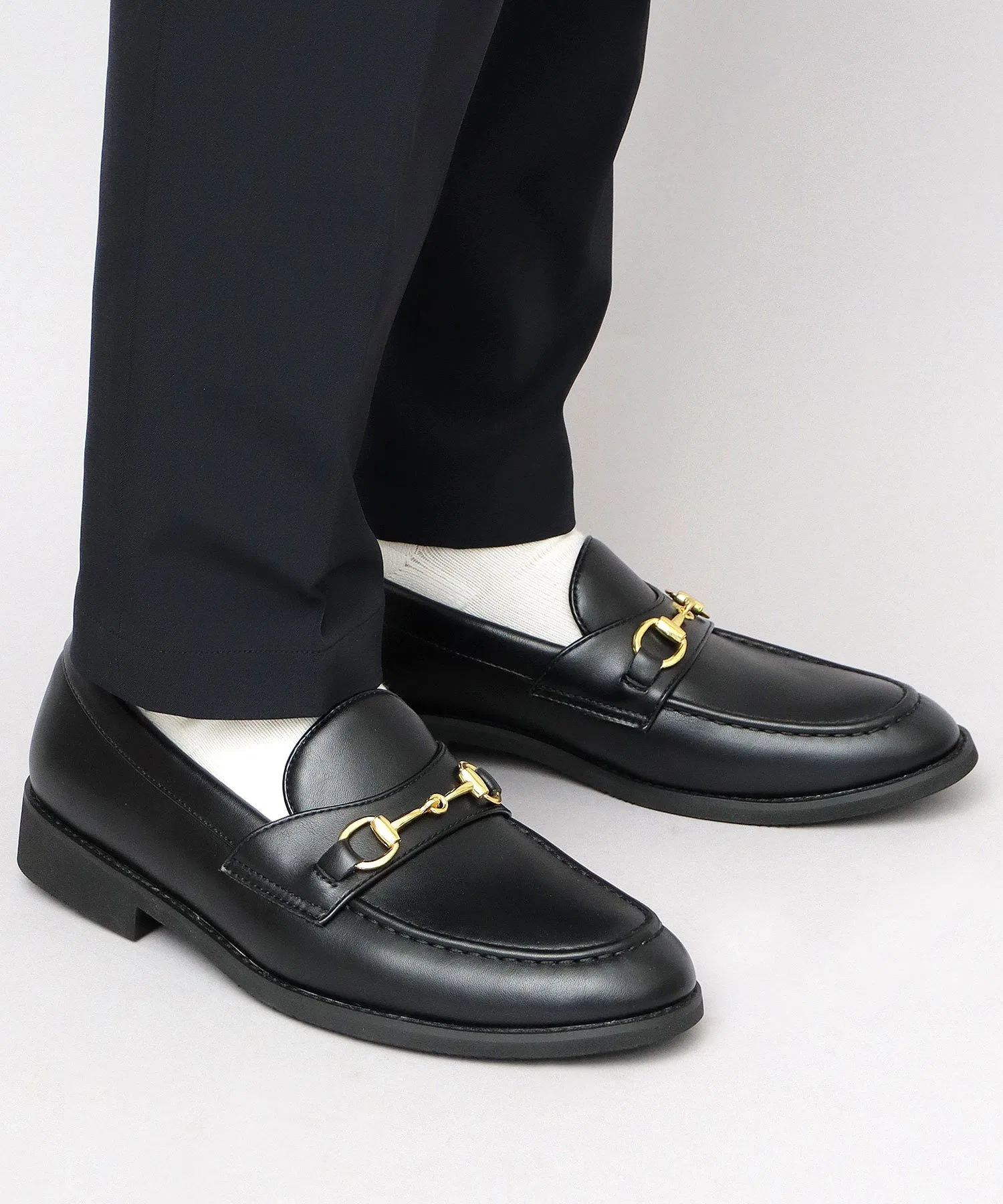 Мужские лоферы Bit из синтетической кожи, гладкой замши и черного материала Gravela. Glabella, Black-A (Smooth Leather Look)