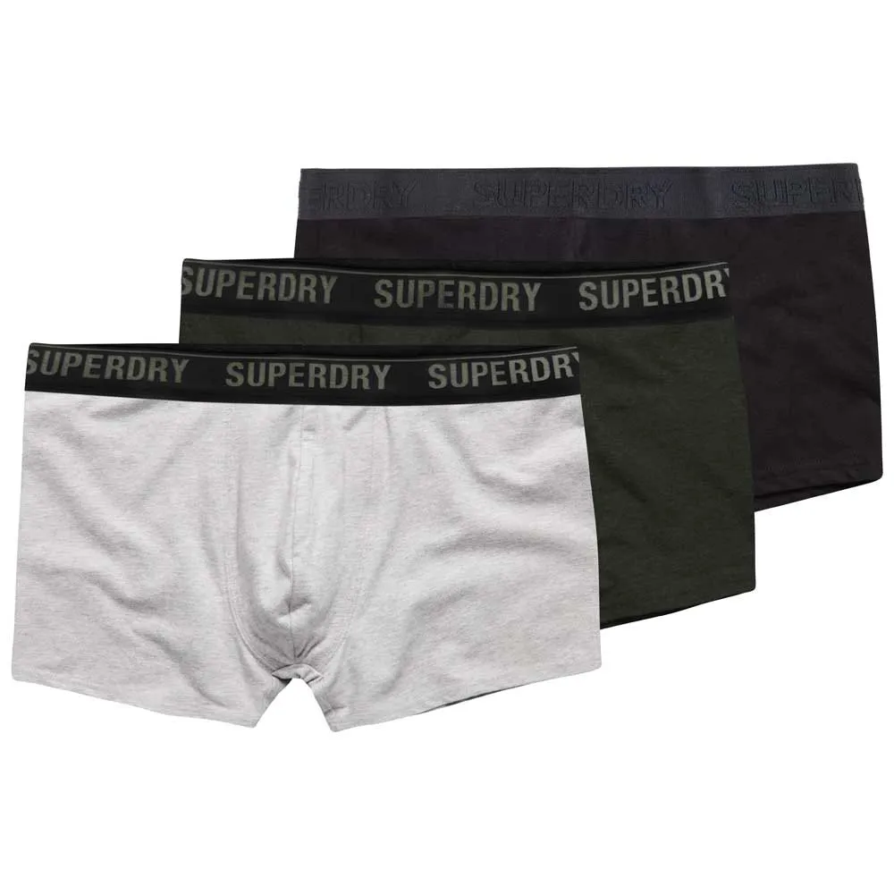 

Трусы-боксеры Superdry Multi 3 units, зеленый/серый/черный