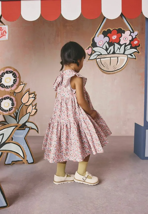 Платье-Футляр cath kidston из многослойного трикотажа стандартного кроя Next, Green Floral — фото 4