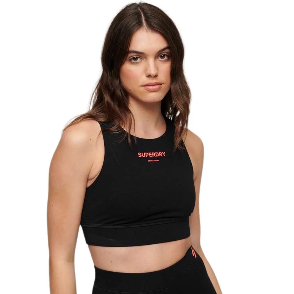

Спортивный топ Superdry Core Sport, черный