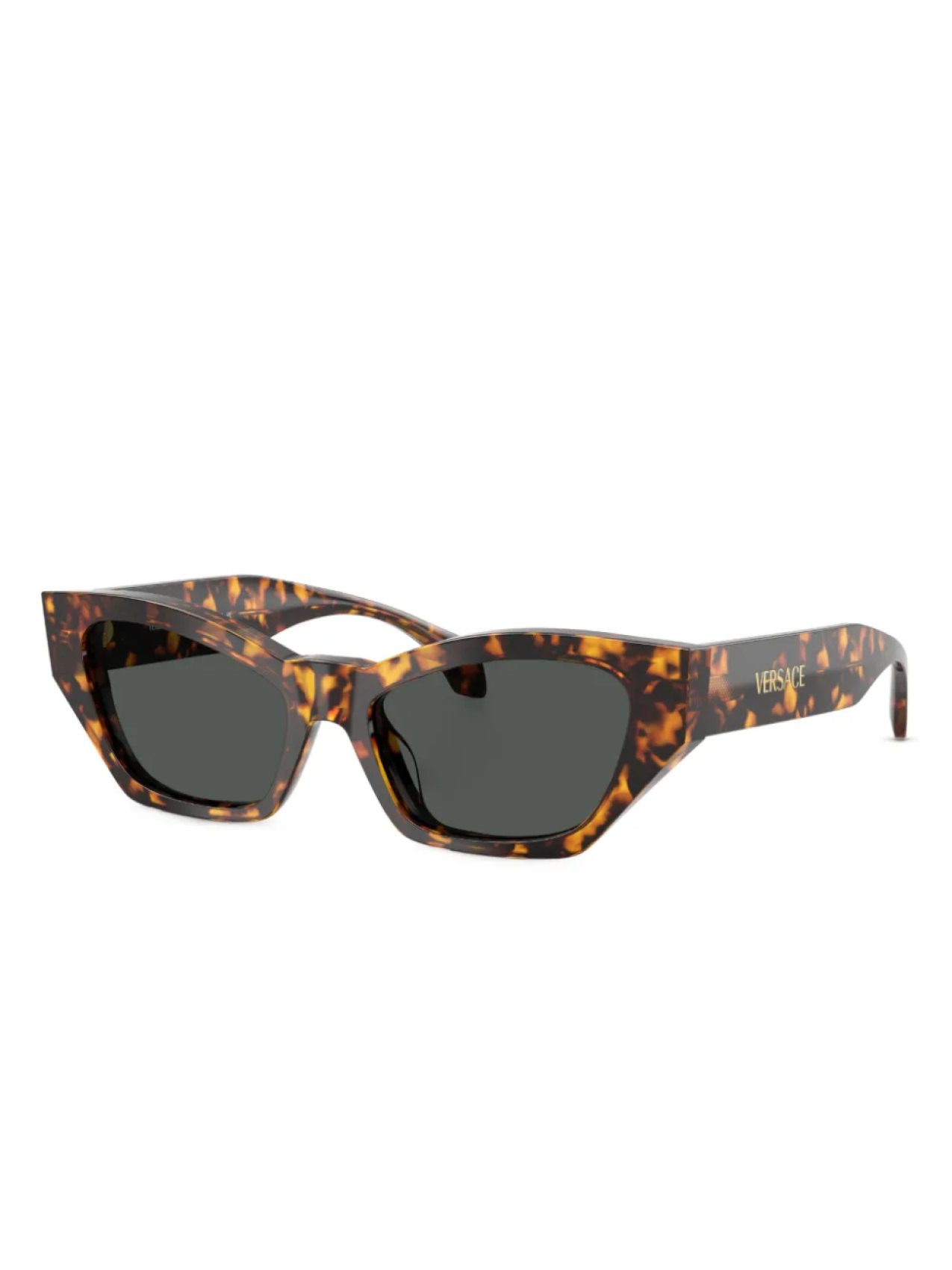 Versace Eyewear солнцезащитные очки в оправе 'кошачий глаз', коричневый — фото 2