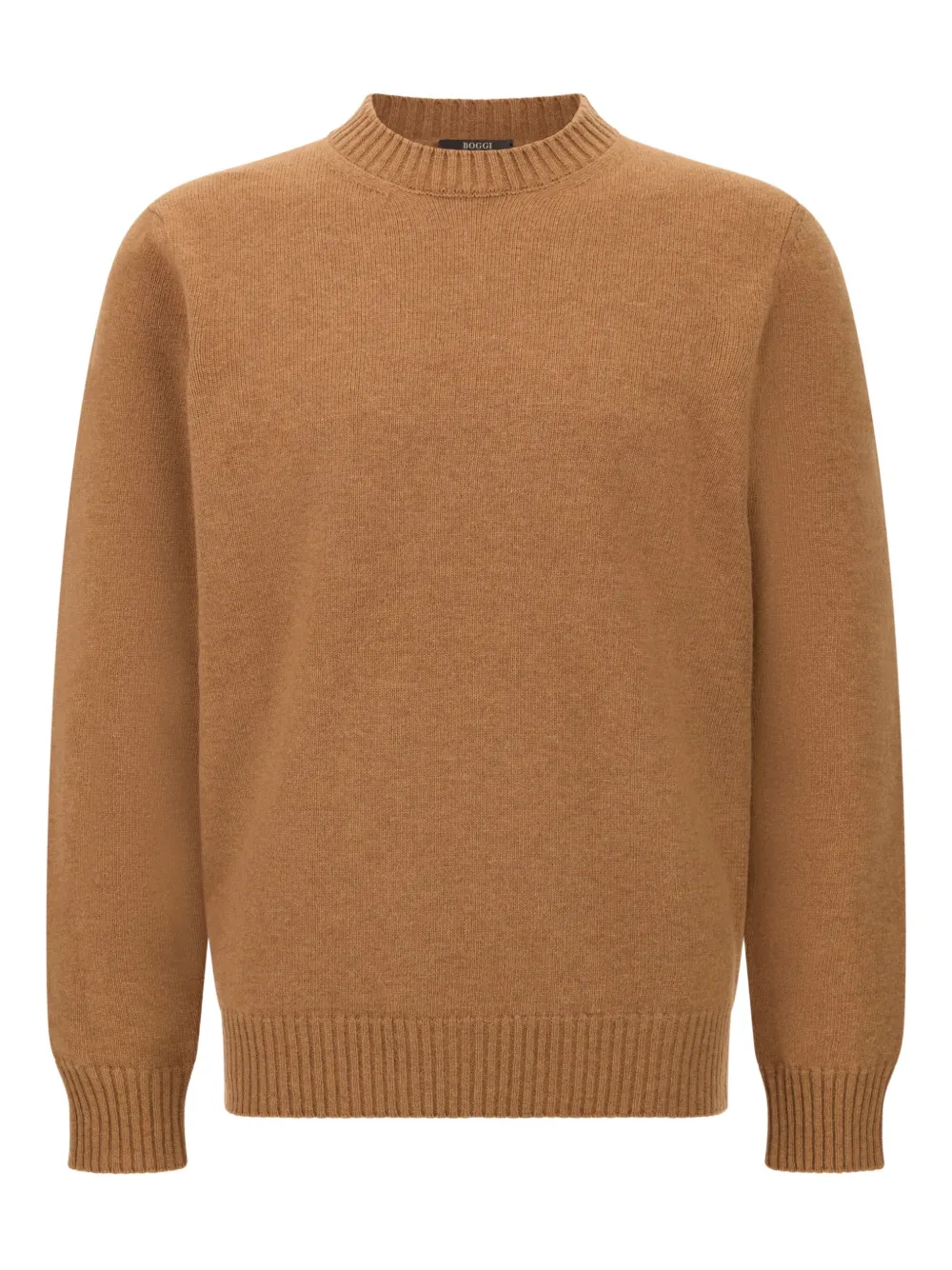 

Свитер с круглым вырезом Boggi Milano, коричневый
