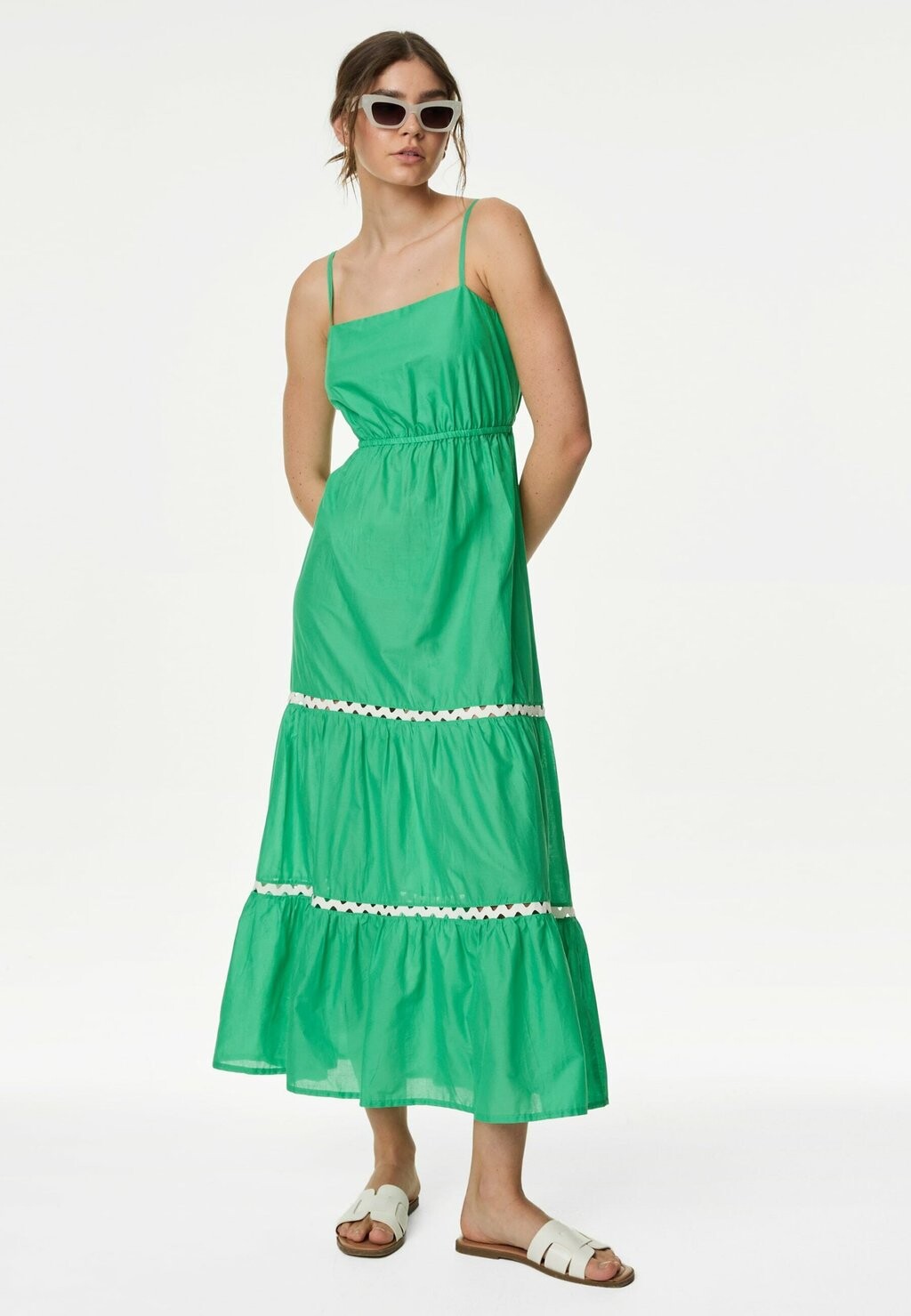 

Повседневное платье PURE COTTON BEACH Marks & Spencer, цвет Medium Green