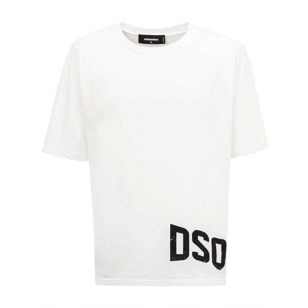 

Белая хлопковая футболка Dsquared2