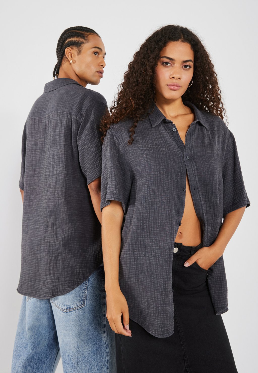 

Блузка на пуговицах UNISEX - Shirt YOURTURN, серый
