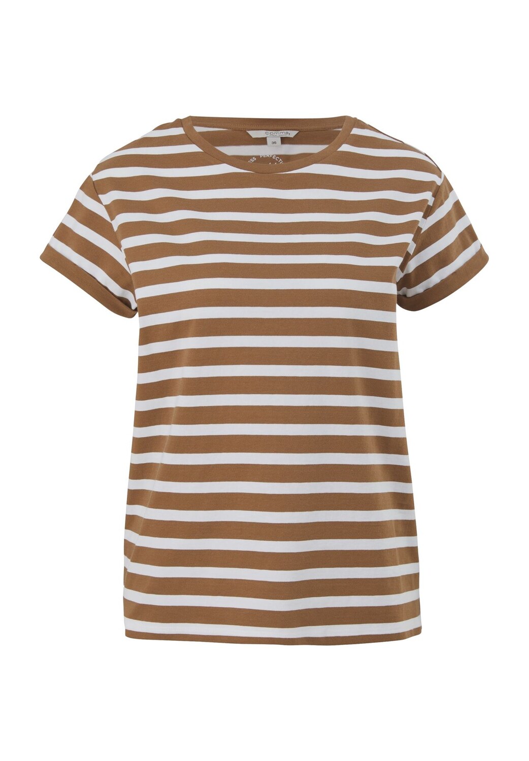 

Футболка, круглый вырез, женская comma, CASUAL IDENTITY, цвет Brown
