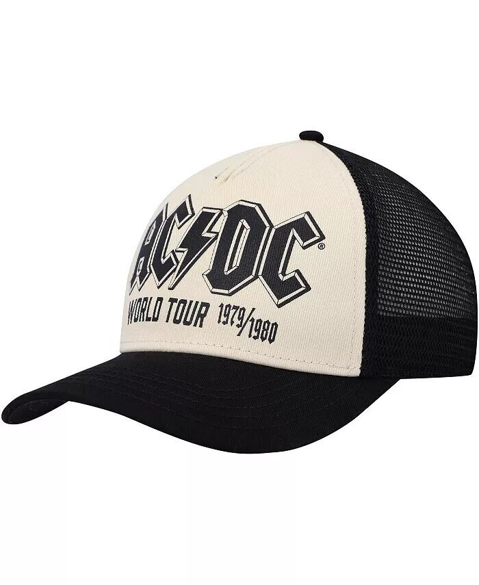 

Мужская кремовая черная кепка AC/DC Sinclair Snapback American Needle, слоновая кость/кремовый