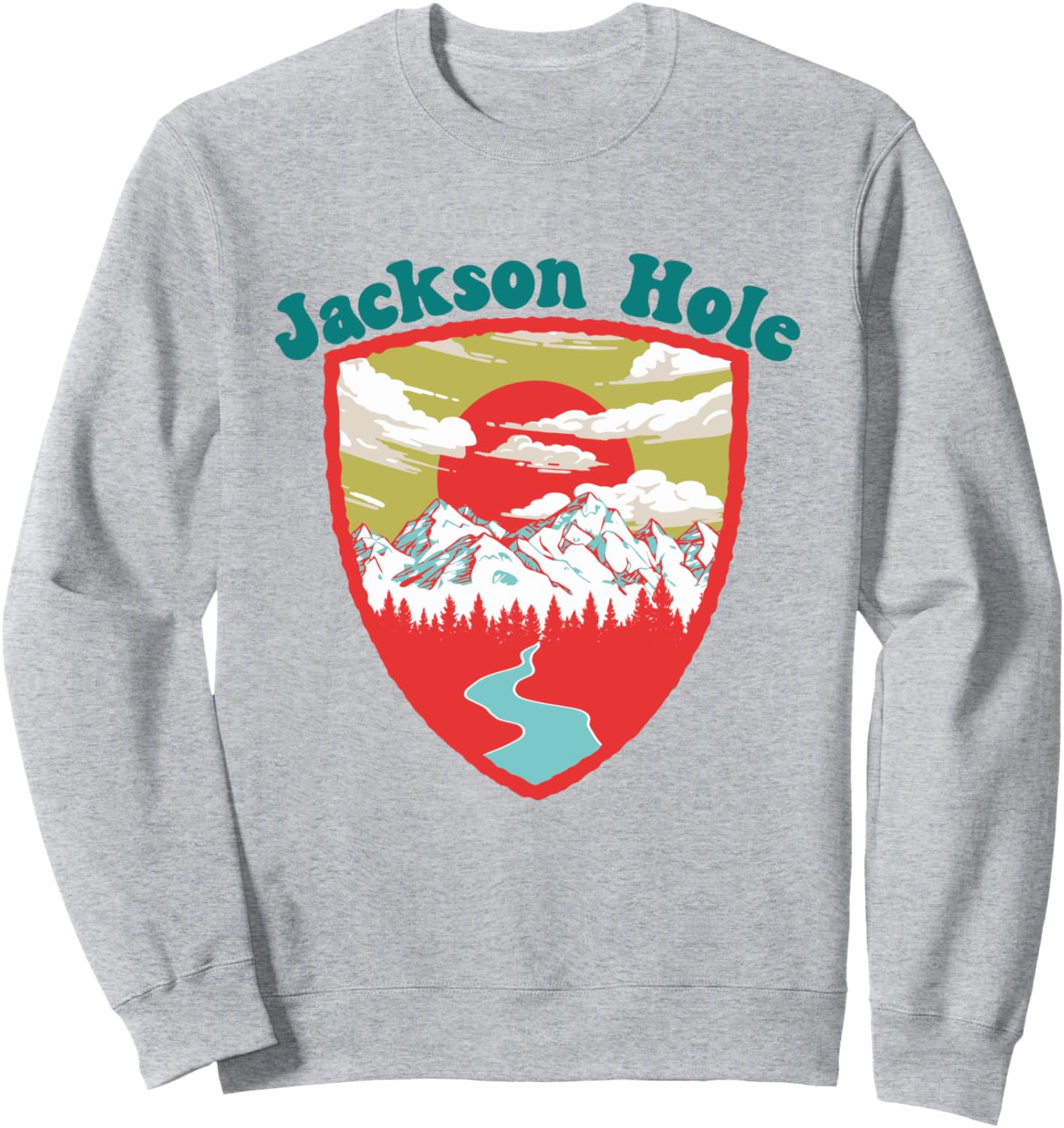 

Винтажная толстовка Jackson Hole с эмблемой «Горы и природа» в стиле ретро Symbiosis Supply Co., серый